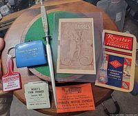 Group shot of all seven advertising items