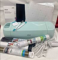 Machine with all accessories laid out