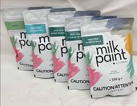 Five Fusion Milk Paint pouches standing