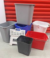 Group shot of all seven items stacked and arranged