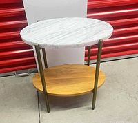 Front angled view showing full table design