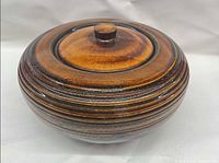 overall view of ceramic fire pot with lid