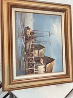 Framed oil painting showing full artwork and frame