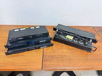 Stack of four Tascam/Samson 1U units alongside two Wireworks panels