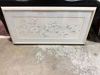 Full view of framed floral print