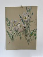 Entire unframed lithograph hung against white wall