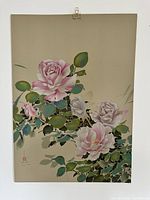 Full view of unframed lithograph hanging with clip