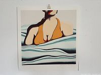Full view of unframed serigraph print showing complete image and margins