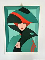 Full view of the serigraph showing image, colors and margins