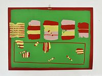 Full view of serigraph hanging with clip