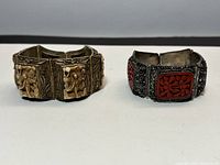Both bracelets side by side showing overall design and size comparison