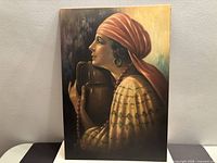 Full view of pastel portrait