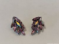 Front view of both rhinestone earrings