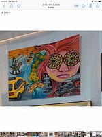 Front view of painting on wall showing full artwork