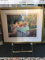 Front view of framed Jose Trinidad print on easel