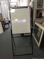 Front view of whiteboard on stand