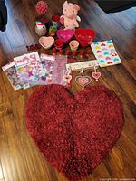 full lot layout showing all Valentine decor items