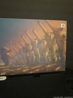 Front view of lithograph showing elephant parade artwork