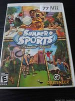 Front view of Wii Summer Sports Paradise Island case showing cover art