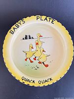Top view showing full design, text, and ducklings graphic