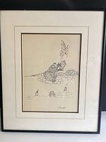 Full view of framed drawing
