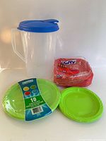 Group shot of pitcher and all plate packs