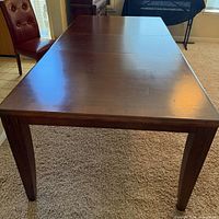 Full view of dining table top