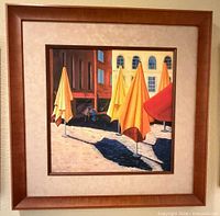 Full view of framed print showing artwork, mats and frame.