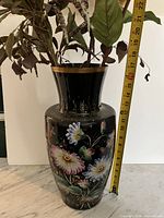 Full view of vase with measuring tape showing height