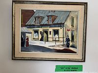 Full view of framed painting