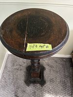 Top view showing 14 in diameter and crack