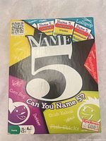 Front of Name 5 game box