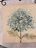 Front view of square hydrangea canvas art