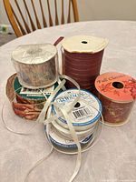 Group shot of all ribbon rolls showing variety of colors and widths