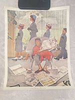 Full view of Norman Rockwell print on table
