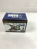 Front of branded box showing Chris Long image and team markings