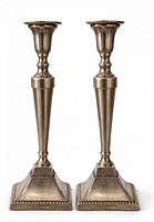 Front view of sculptural metal lamp base