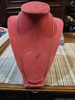 Full view of necklace on display form