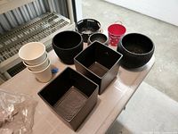 all planters overview on table