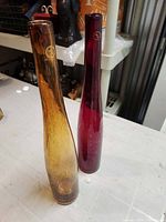 Front view of both vases showing colors and height