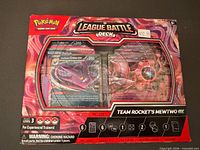 Front view of sealed Pokémon Team Rocket’s Mewtwo ex League Battle Deck packaging