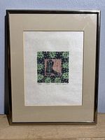 Front view of framed, matted artwork