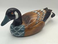 Full side view of duck decoy