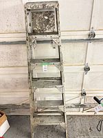 Front view showing six steps and overall wear