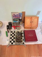 All items grouped on table