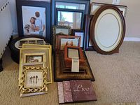 Group shot showing most frames stacked and leaning