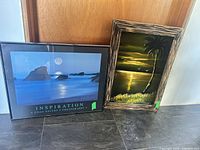 Both framed artworks side by side for size and comparison