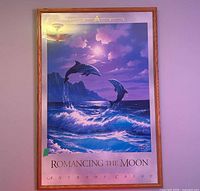 Full view of framed print on wall