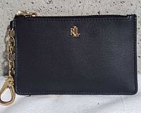 Front view showing gold RLL logo and key chain clasp