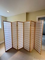 Pair of 4-panel Shoji screens fully opened